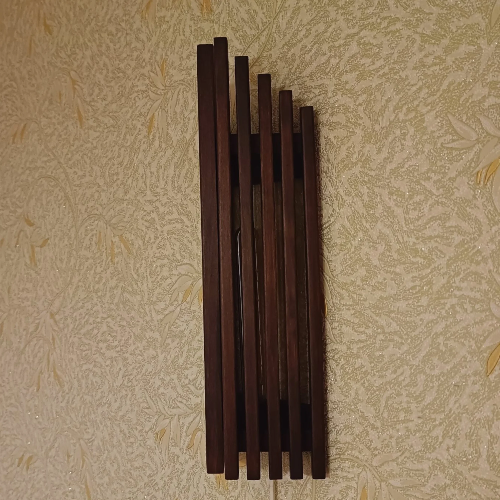 Alder wood wall sconce side view